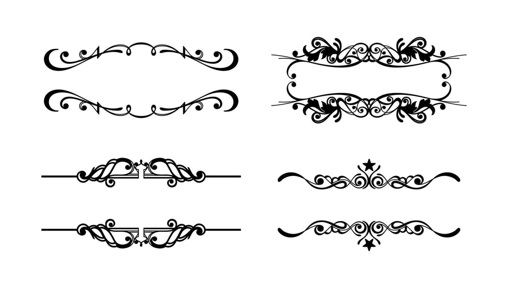 Vintage calligraphic christmas ornaments art on white background vector