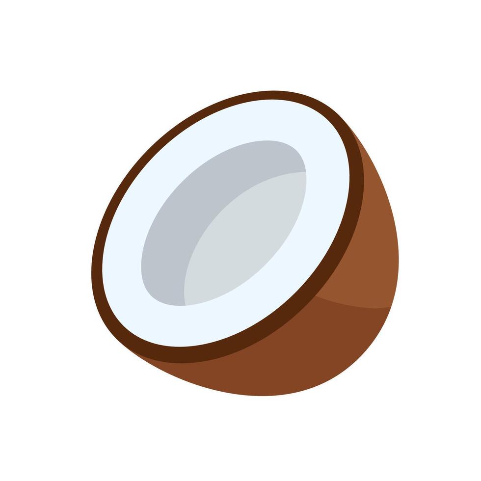 Coconut simple icon isolated on white background vector