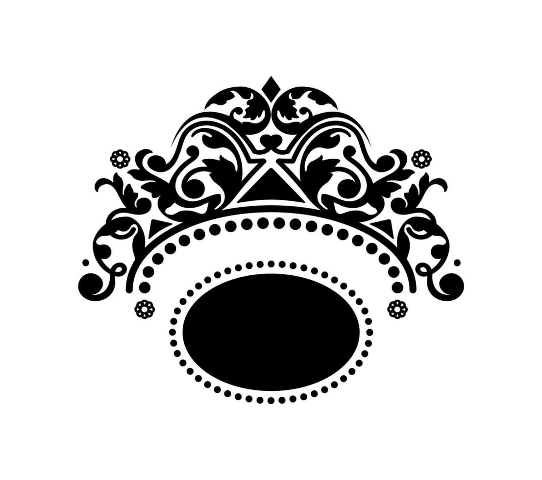 ornament vintage art design illustration on black colour vector