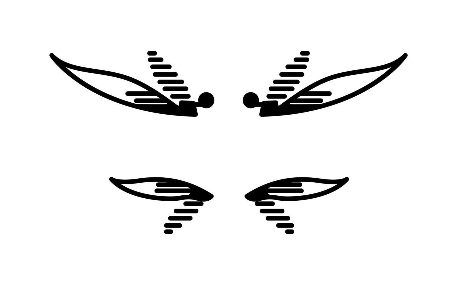 Hand drawn retro ornaments on black colour vector