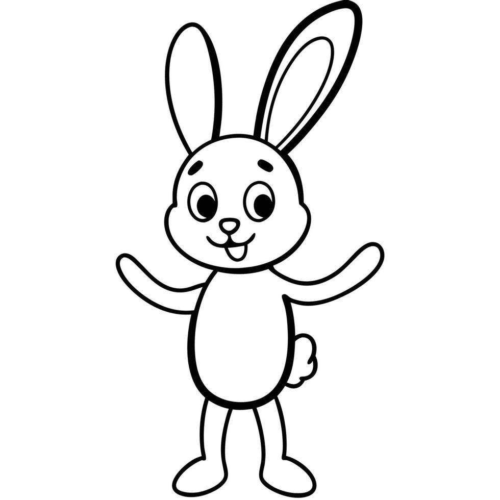 Easter bunny coloring pages vector