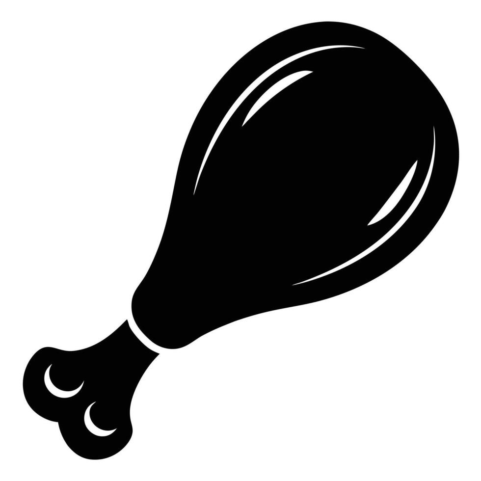 Chicken leg icon vector