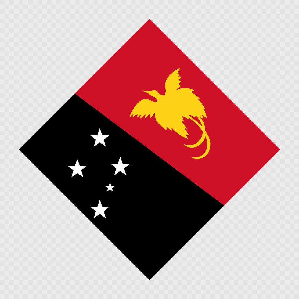 Papua New Guinea rhombus flag vector