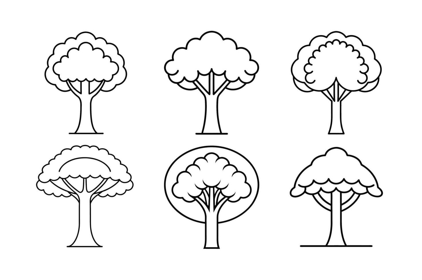 Tree Icon on White Background Minimalist Nature Symbol vector