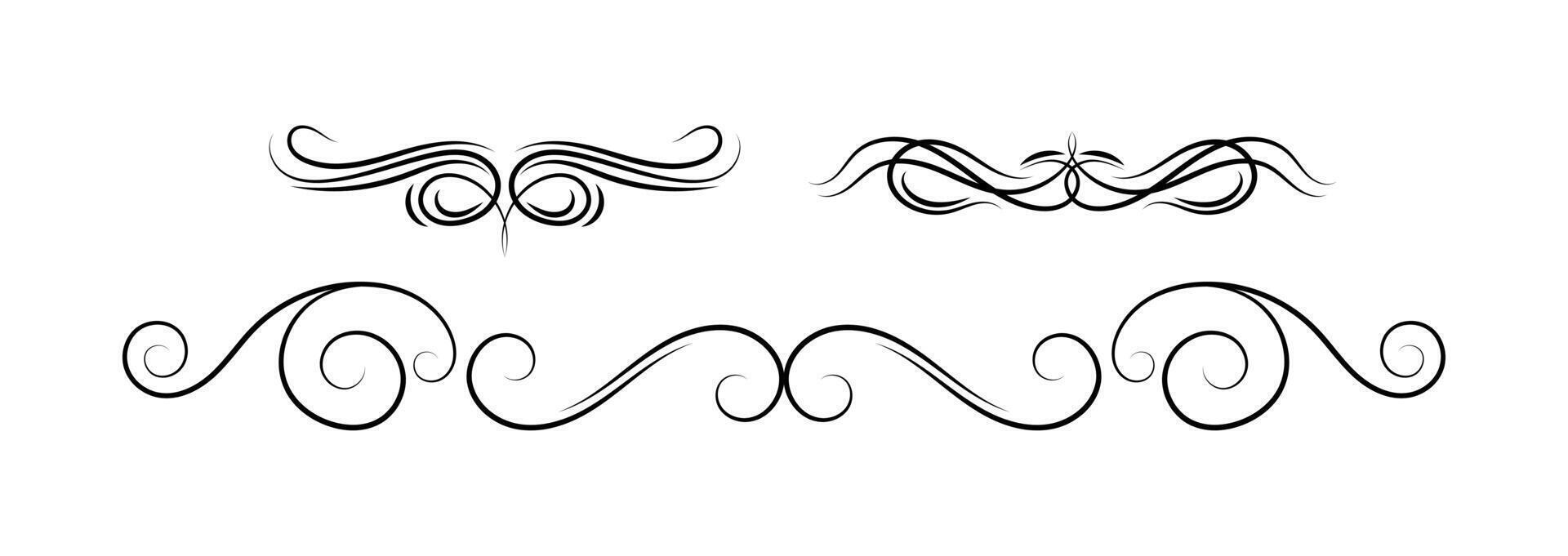 retro ornaments art on black colour vector