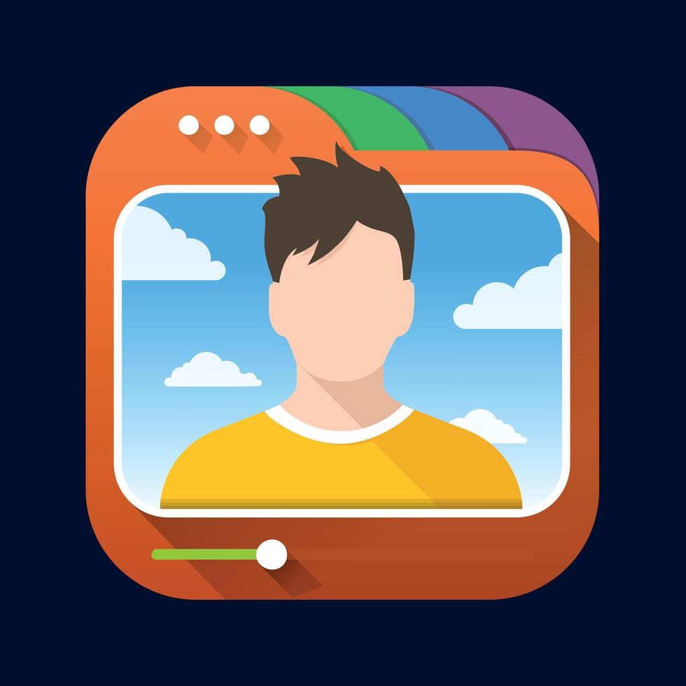 Social Media Profile Picture Concept. Digital Avatar Representation in an Online Interface vector