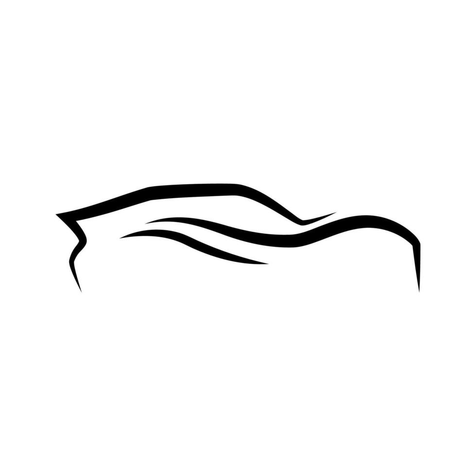 A black and white drawing of a car vector