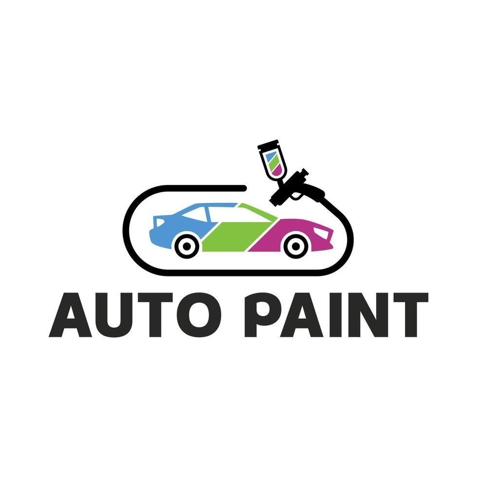 Auto paint logo design vector
