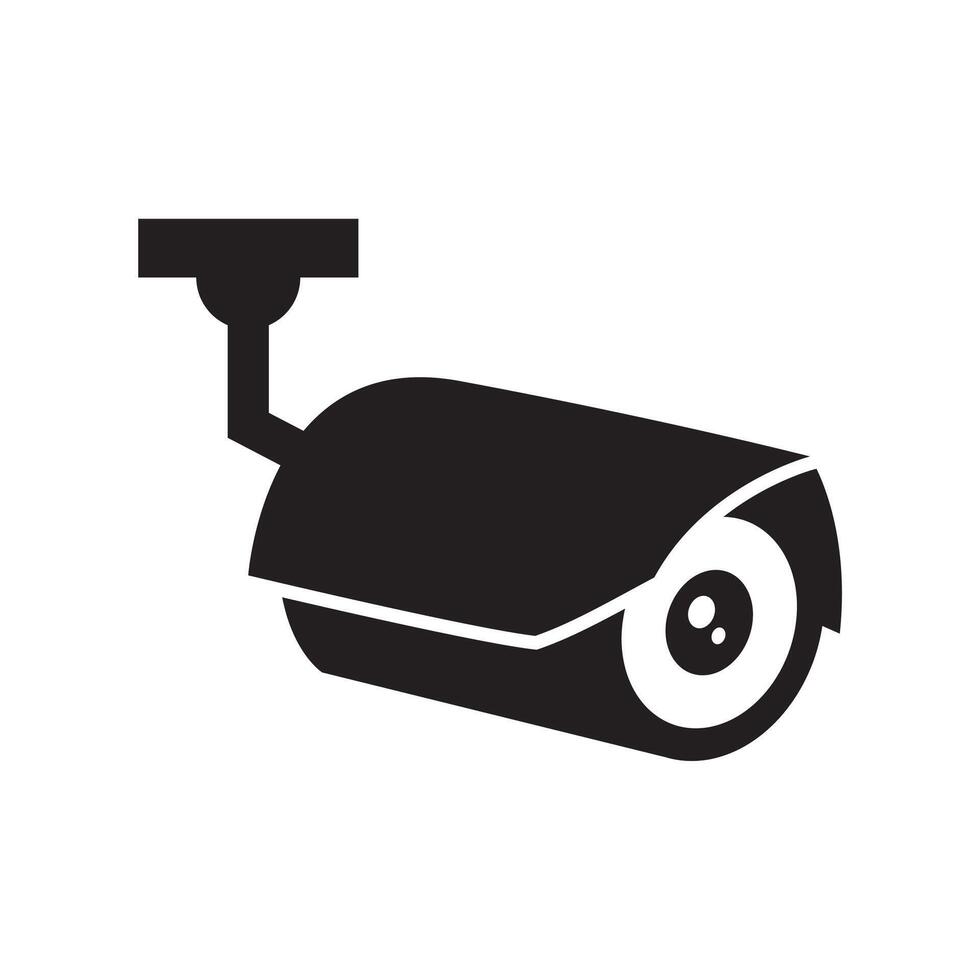 A black and white image of a security camera vector