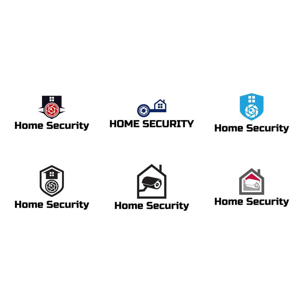 Home security logo icon set vector