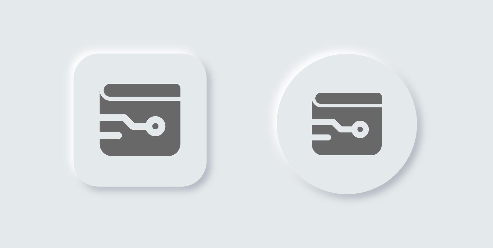 Two icons of a key and a keychain vector