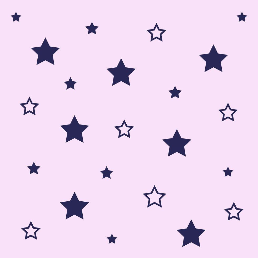 Starry sky on a pink background. Star background. Magic space sky, abstract ornament. vector
