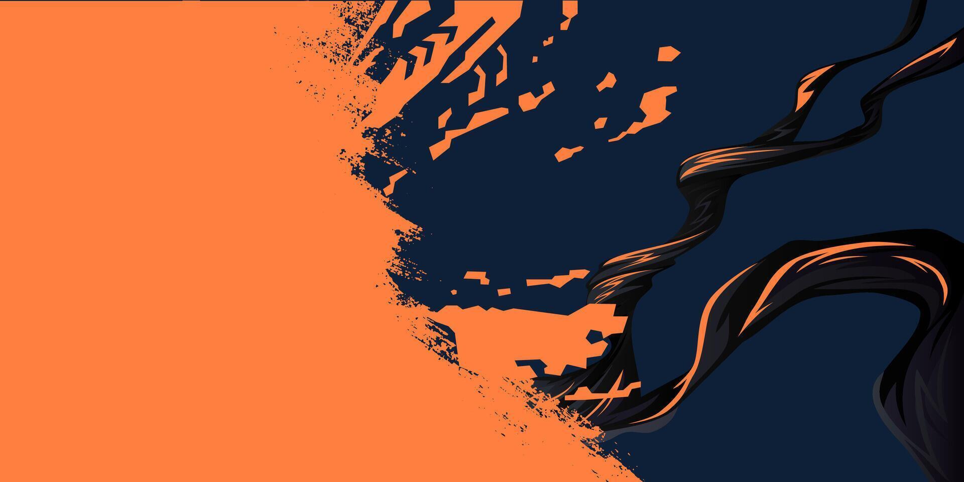 Bright grungy background. Orange scratched template. Texture and elements for design banner. vector