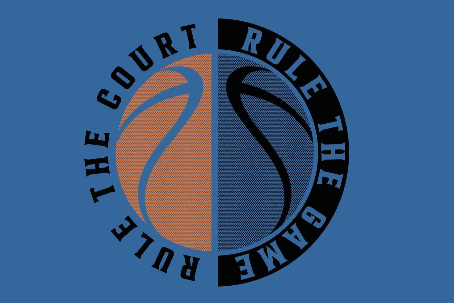 Rule The Court illustration design for fashion graphics, t shirt prints. vector
