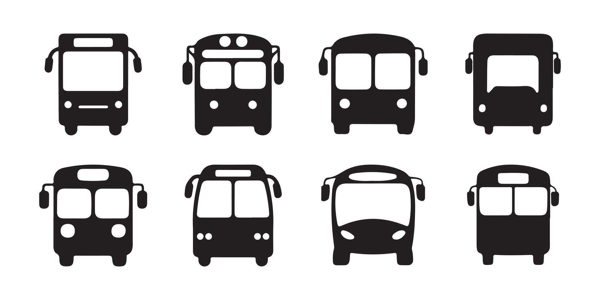 Bus icon set. Bus icon design on white background illustration vector