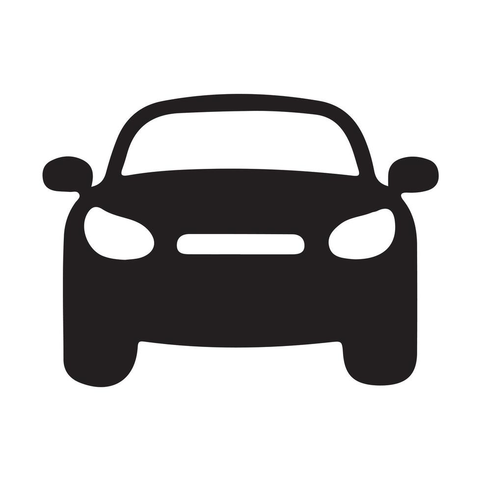 Car Icon. Minimalist Design on White vector