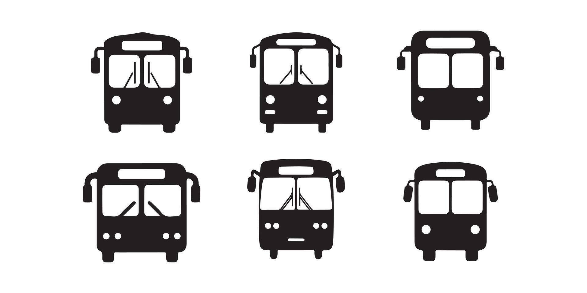 Bus icon set. Bus icon design set on white background vector