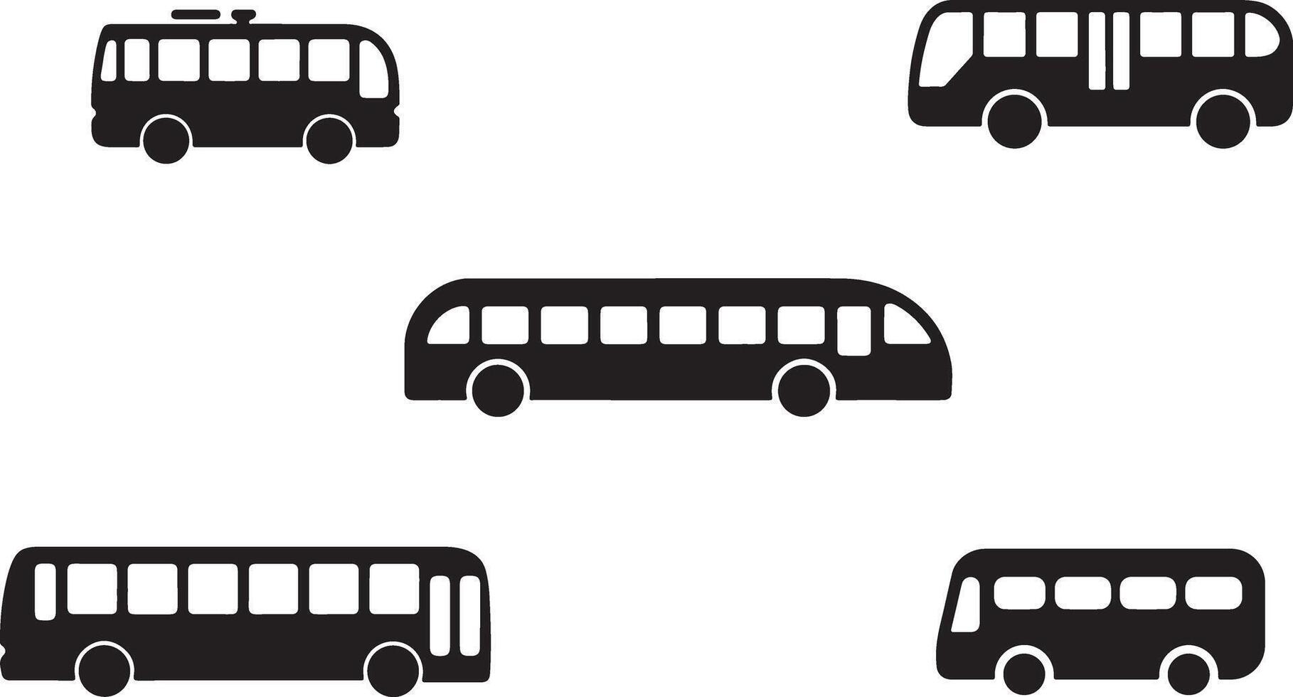 Bus icon set. Bus icon design on white background vector