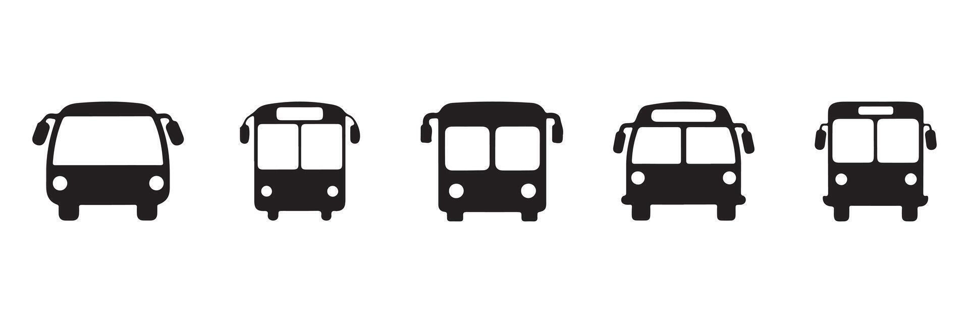 Bus icon set. Bus icon design set vector