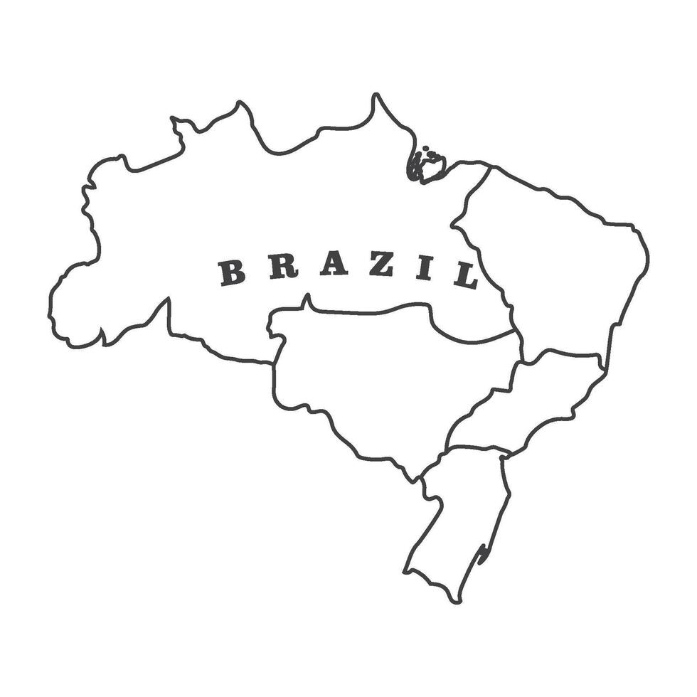 Brazil map illustration symbol design vector