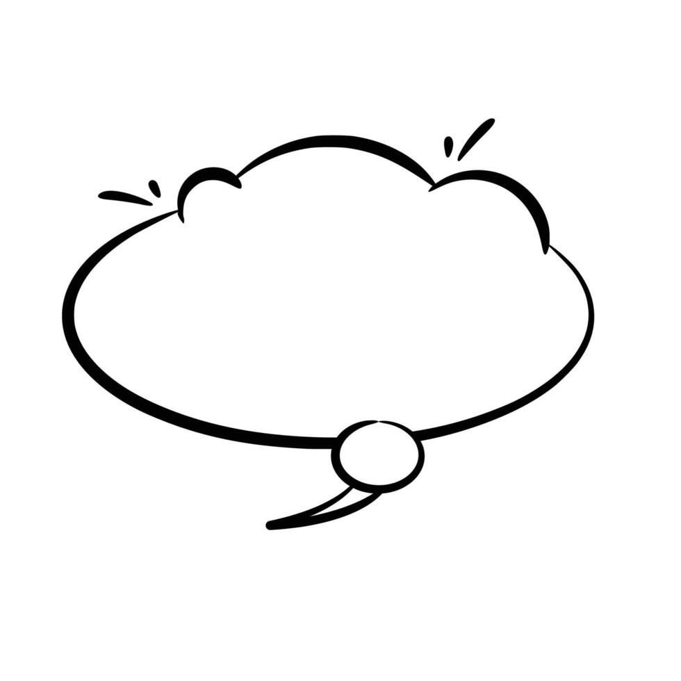 Versatile Line Art Speech Bubble for Print vector