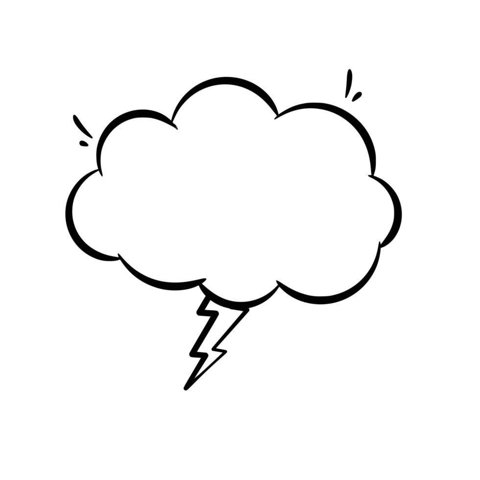 Versatile Line Art Thought Bubble vector