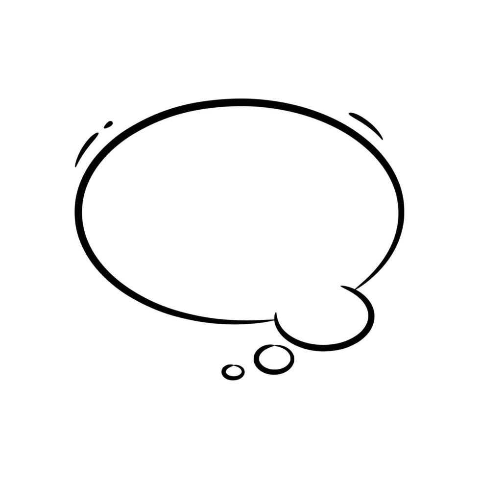 Line Art Thought Bubble vector