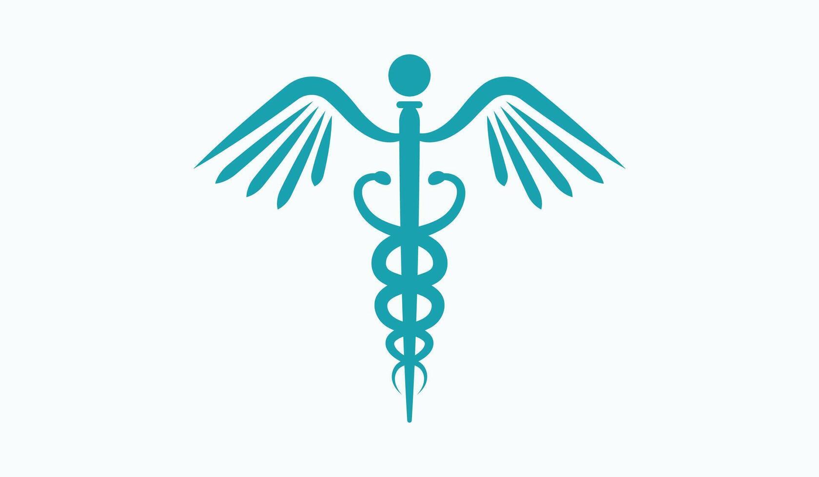The Caduceus symbol for public health service. Comprehensive care icon, health related symbolism. vector