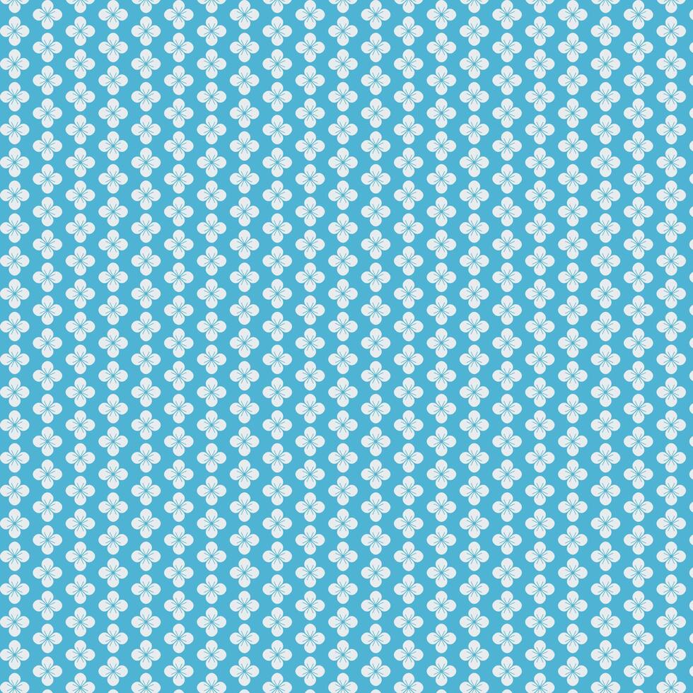Seamless Simple Turquoise Daisy Polka Repeat Pattern vector
