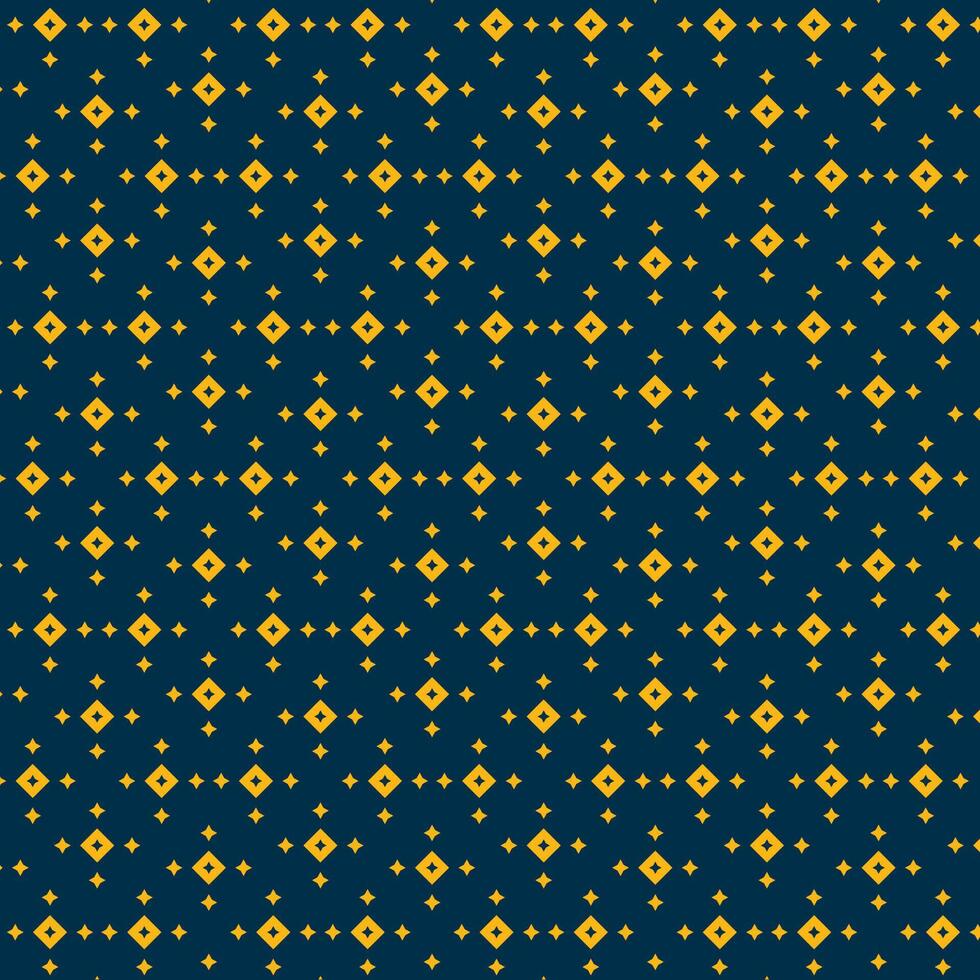 Seamless Pattern of Yellow and White Stars on Black Background vector