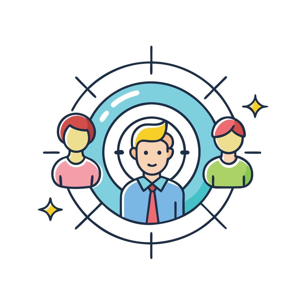 Ideal Candidate Selection Target Marketing Strategy for Business vector