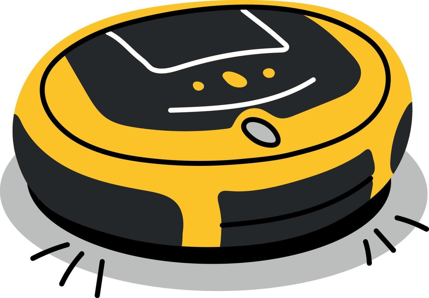 Smart vacuum cleaner illustration in flat style vector