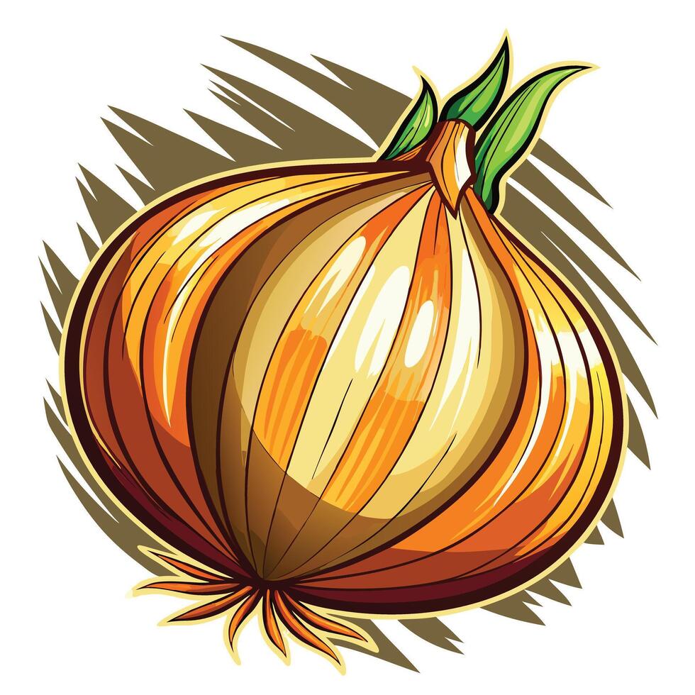 An onion on a white background vector
