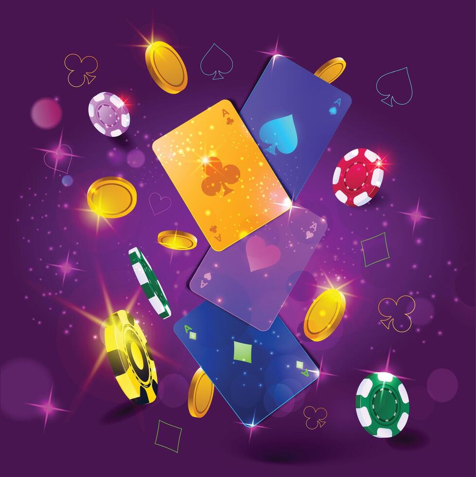 Cards with Tokens, Game Background vector