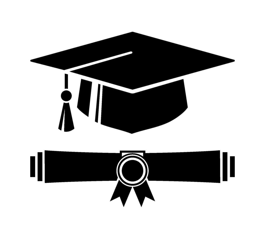 graduation class attributes icon vector