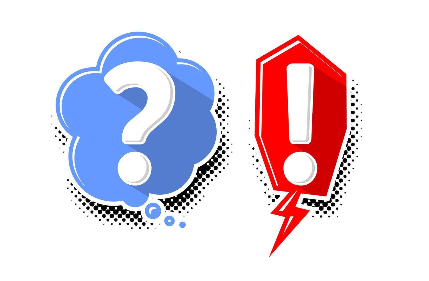 question and exclamation marks vector