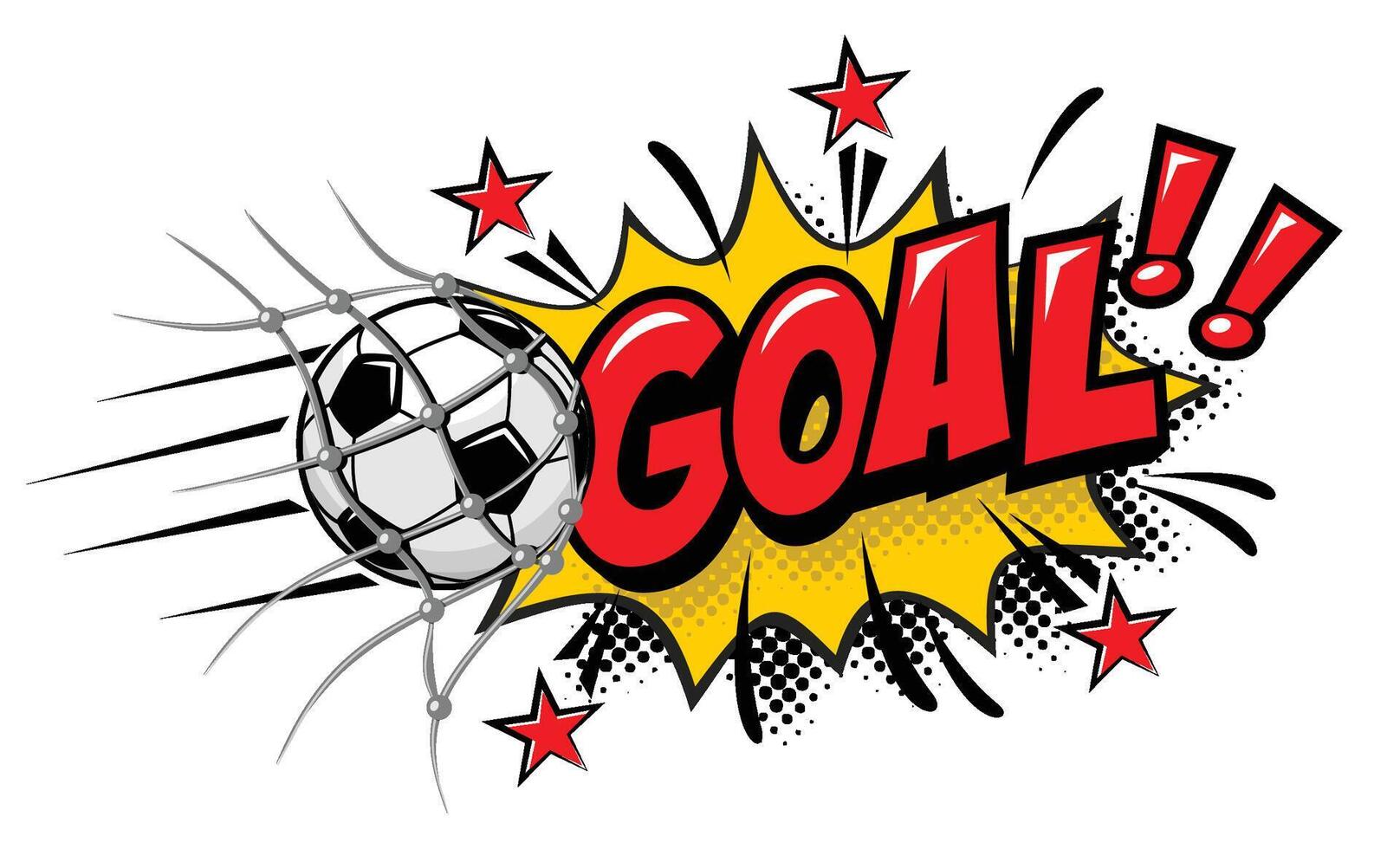 goal football soccer comic icon vector