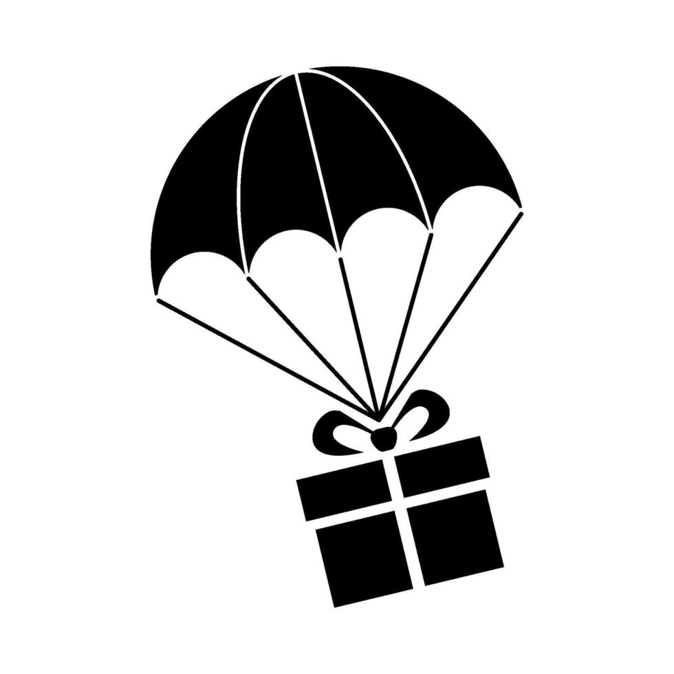 fast delivery parachute icon vector