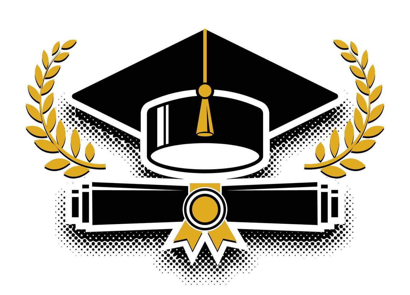 graduate class template logo vector