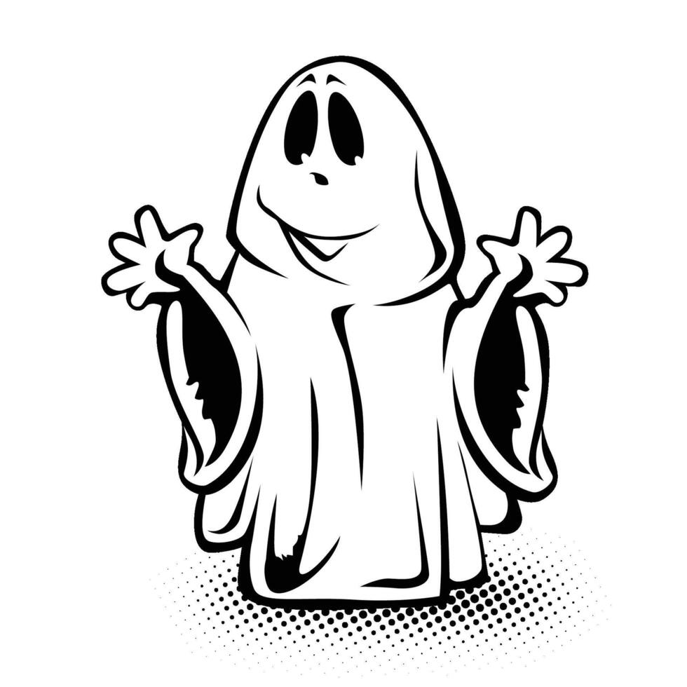 halloween ghost sad icon vector