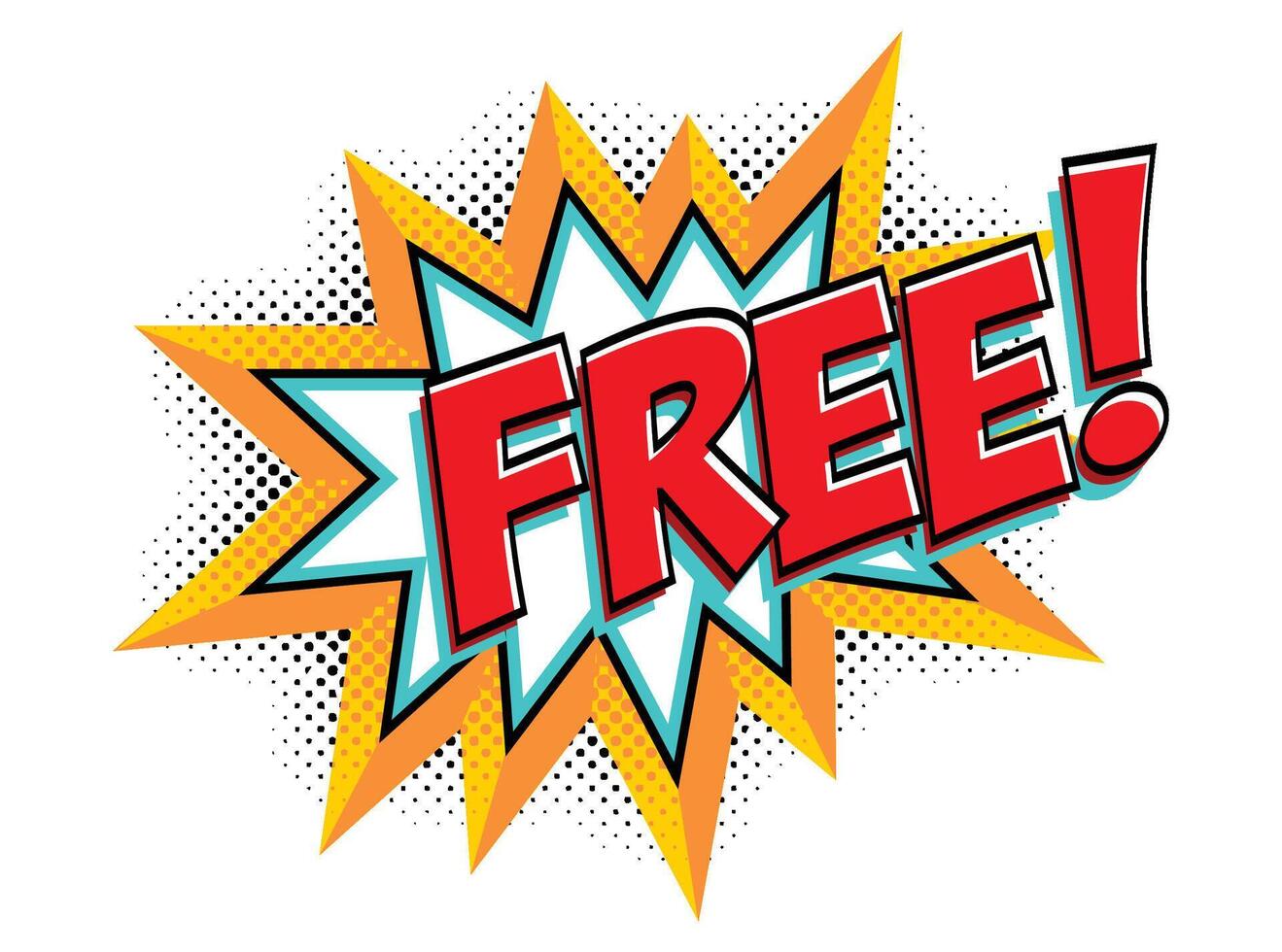 Free - Comic book style word in speech bubble with bomb explosive. vector