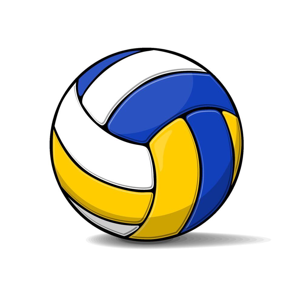 Modern multicolored ball for beach volleyball. vector