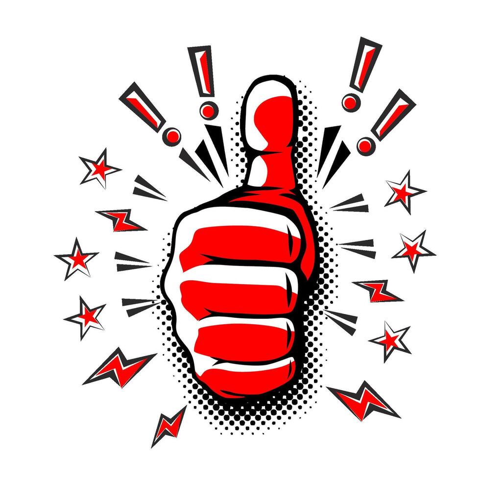 fist with thumb up vector