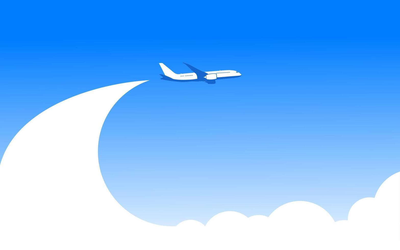 plane taking off in sky vector