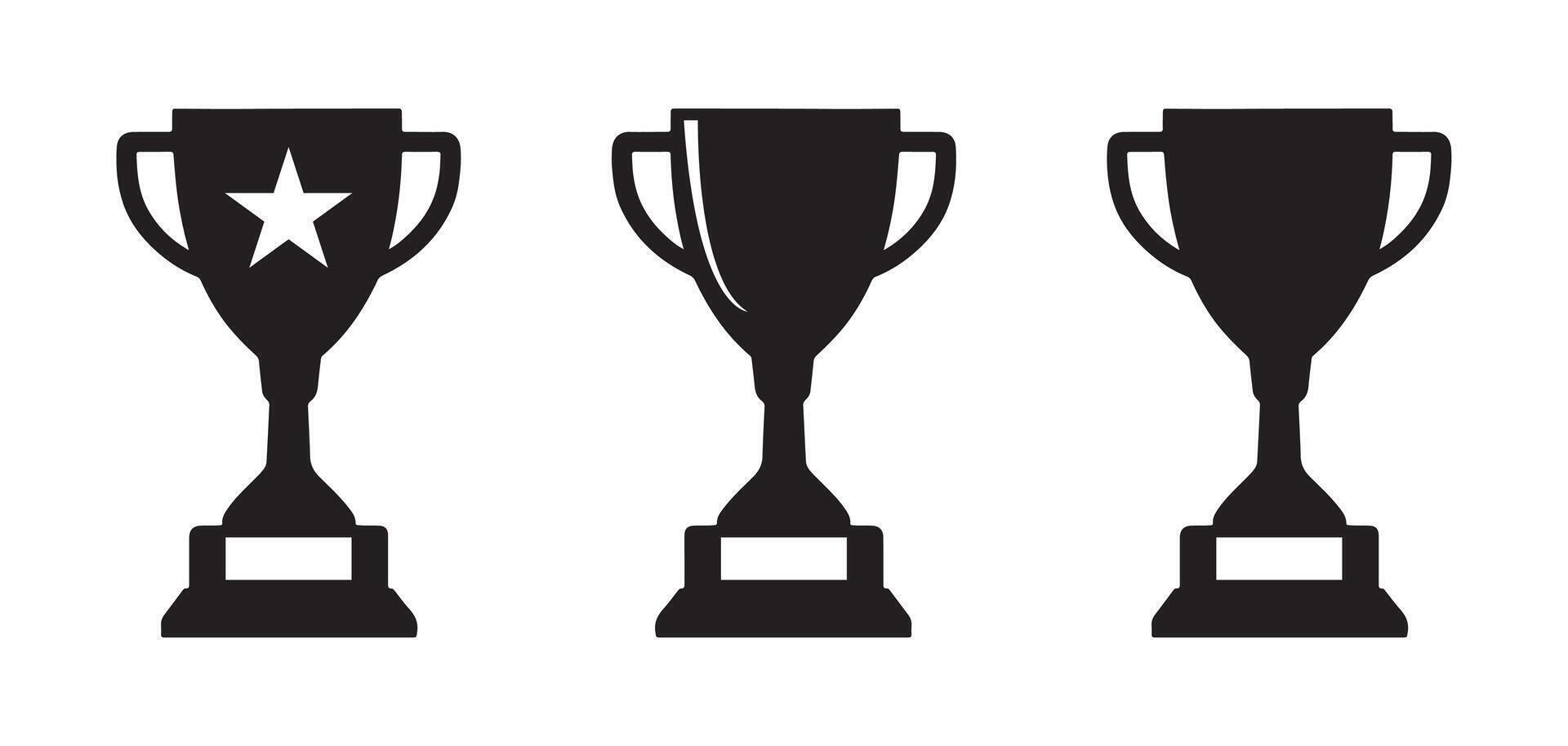The trophy, which is the symbol of victory, is an award symbol that honors the winners. A perfect symbol for web and mobile platforms. vector