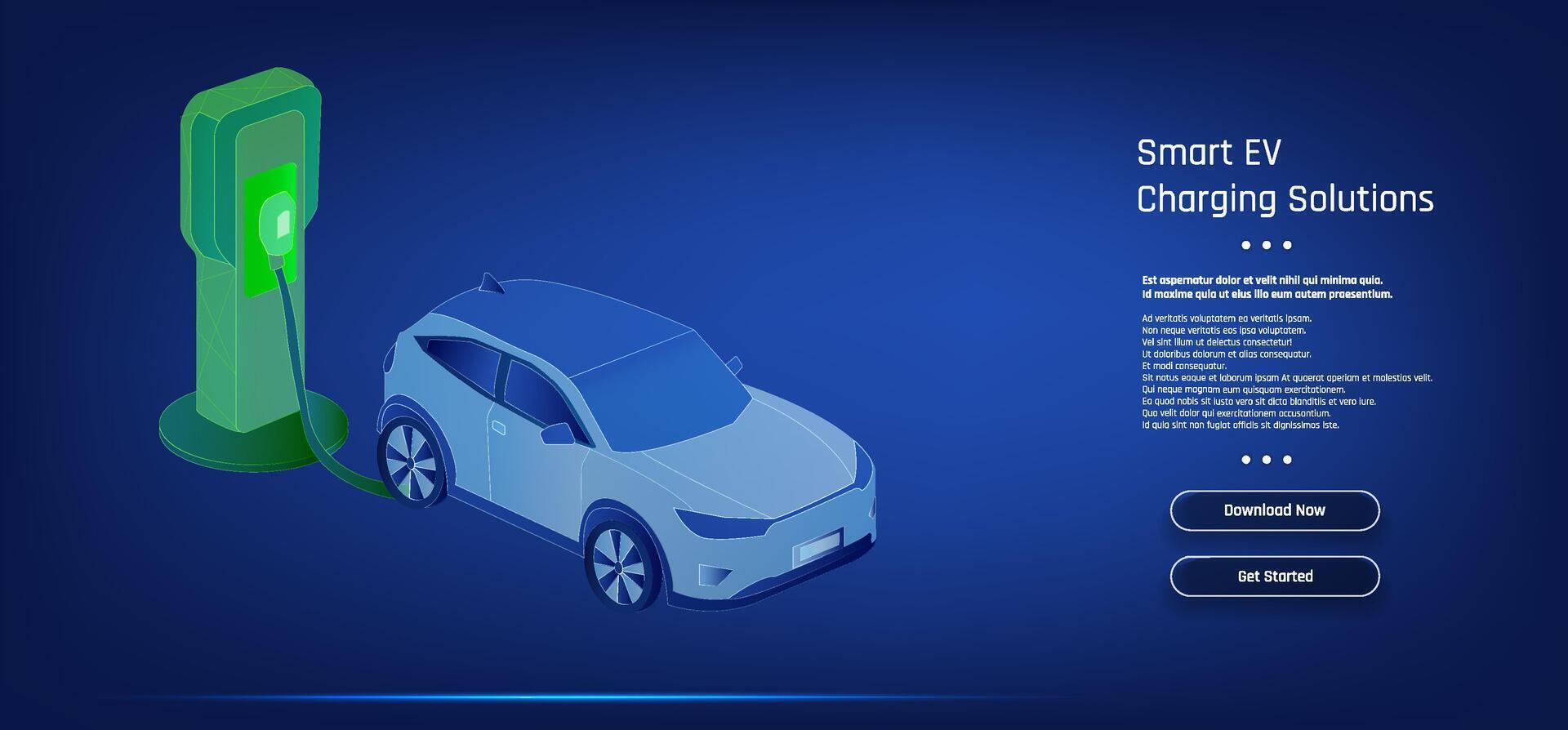 Smart electric vehicle charging solutions offer efficient and convenient ways to power up your car at home vector