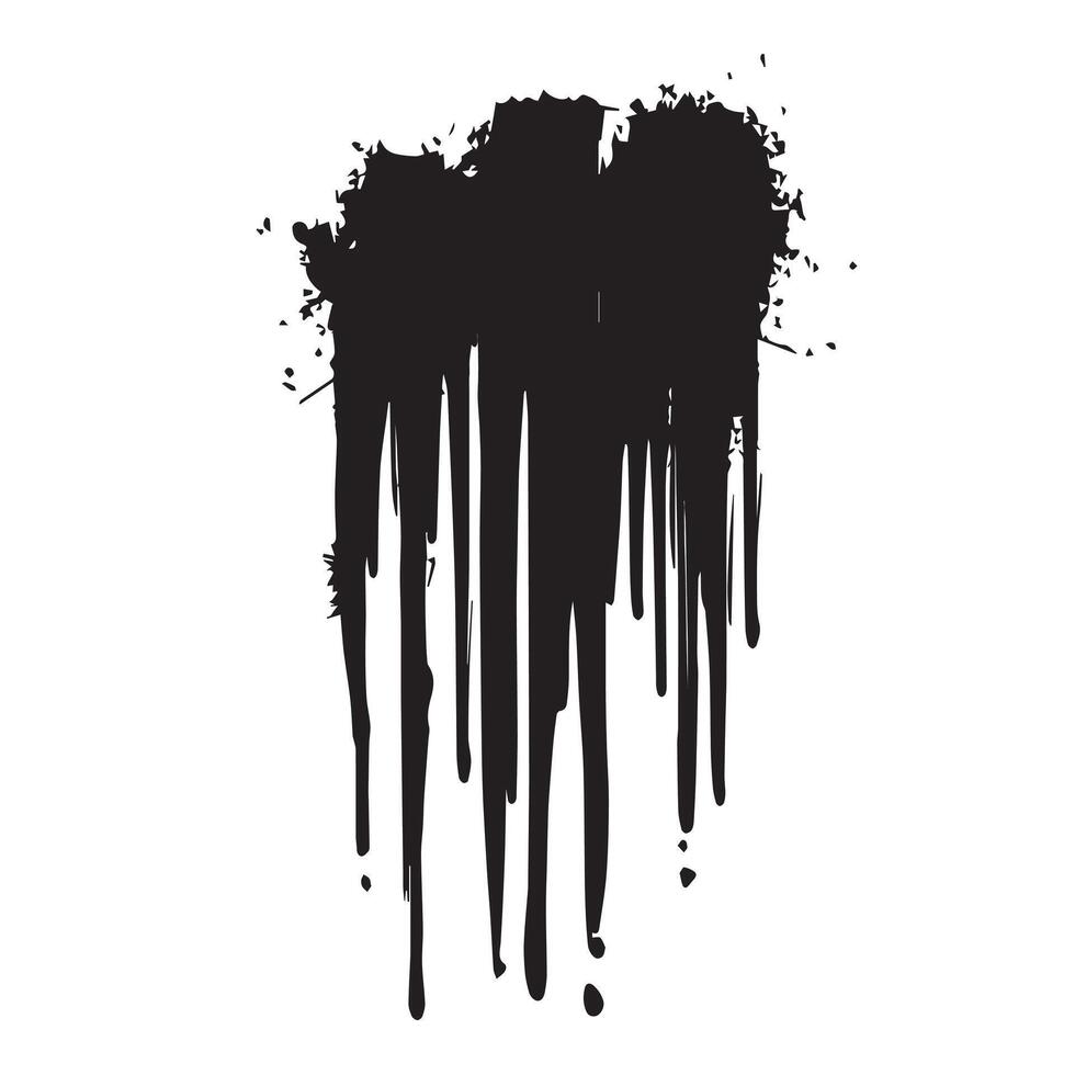 Dynamic Black Dripping Effect with an Urban Vibe vector