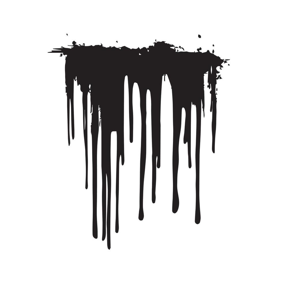 Urban-Inspired Black Dripping Effect with a Gritty Look vector