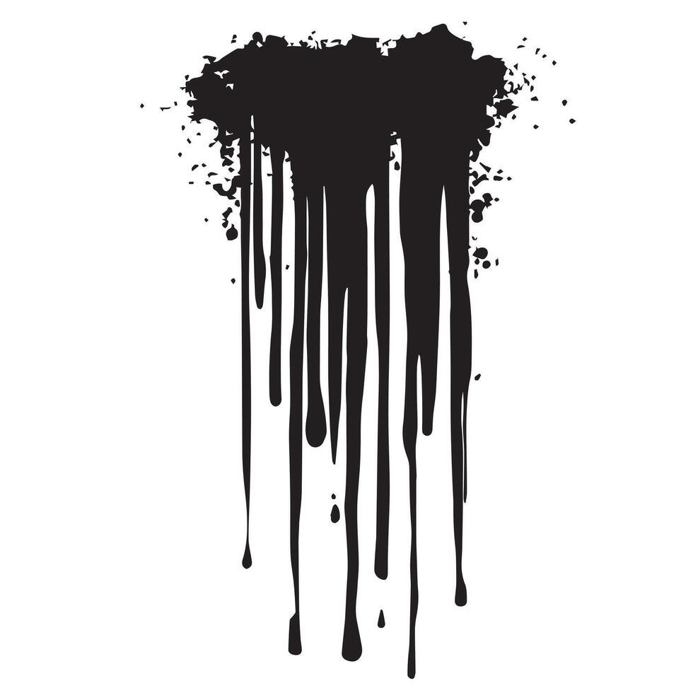 Edgy Black Dripping Texture with a Raw Aesthetic vector