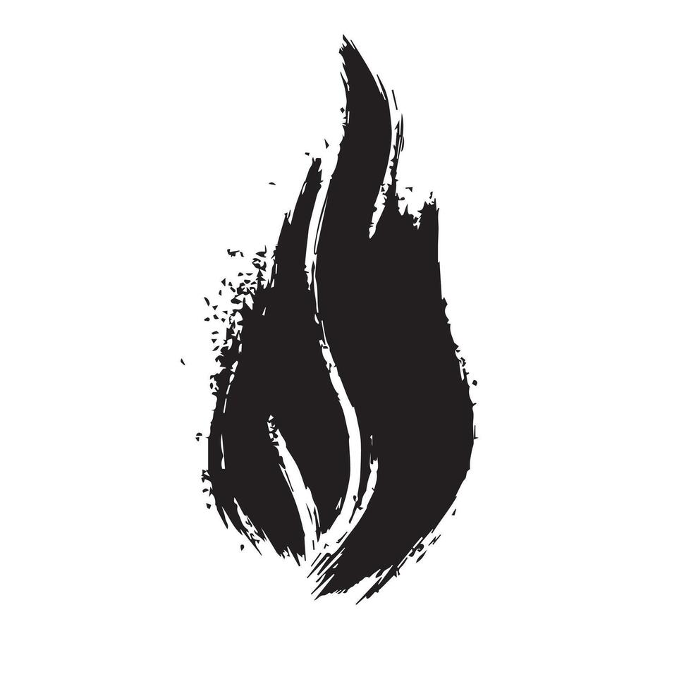 Burning Darkness Abstract Black Fire Design vector